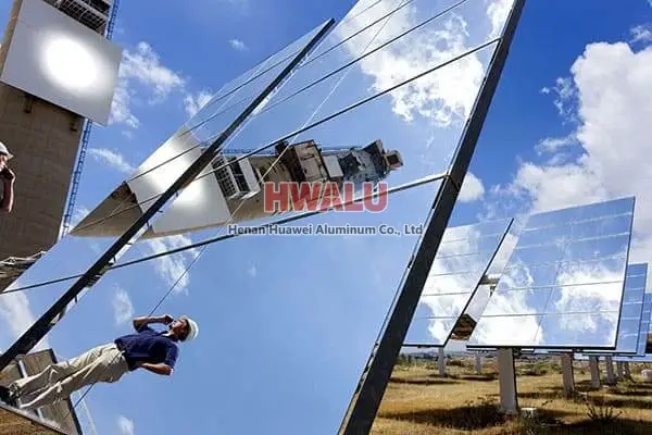 Folha de alumínio espelhada para energia solar