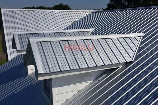 1100 application de tôle de toiture en aluminium