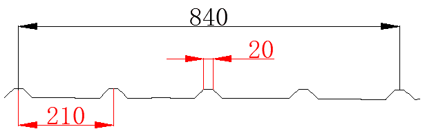 Lastre per coperture in alluminio CL840 di dimensioni regolari